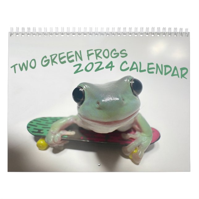 Two Green Frogs 2024 Calendar (Cover)