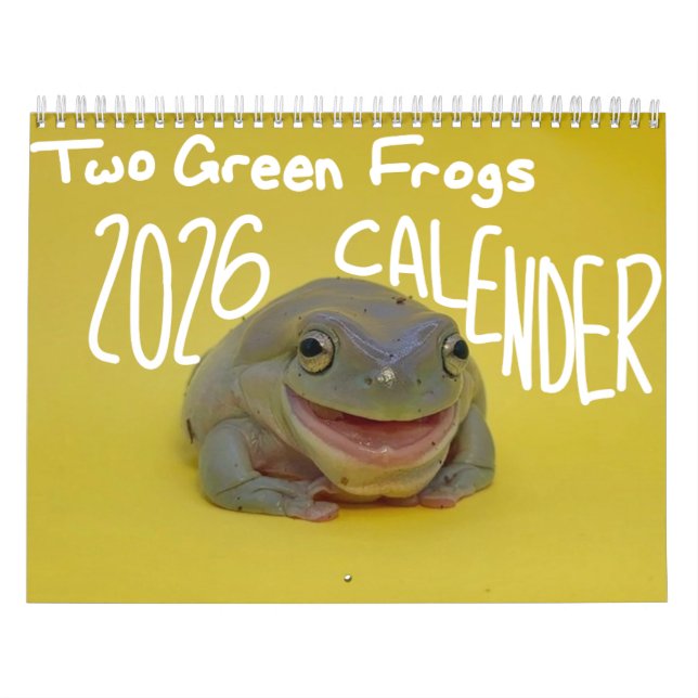 Two Green Frogs' 2026 Calendar (Cover)