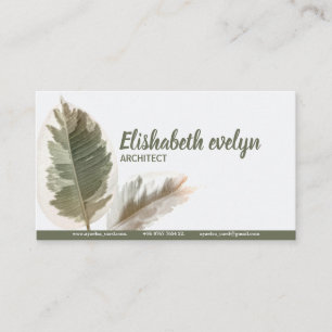Two Green Leaves Business Card