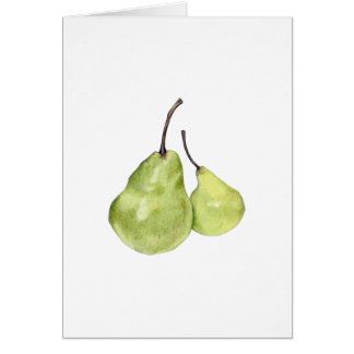 Two Green Pears Card
