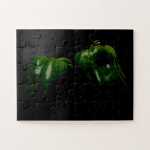 Two Green Peppers 11x14 30pc jpm Jigsaw Puzzle
