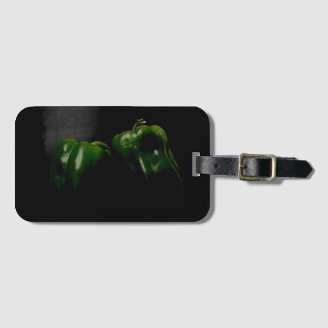 Two Green Peppers bc ltcnm Luggage Tag (Front Horizontal)