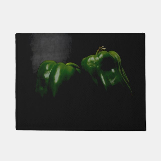 Two Green Peppers dmcna Doormat (Front)