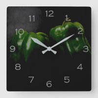 Two Green Peppers Grey Numbers wcm