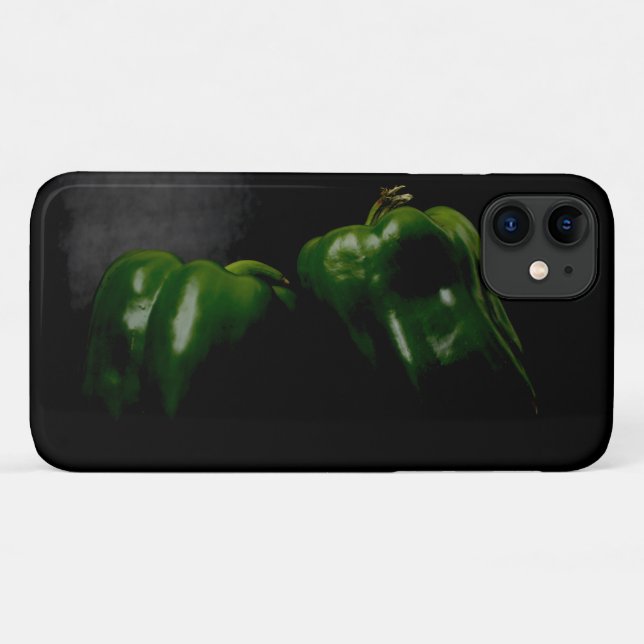 Two Green Peppers iphcna Case-Mate iPhone Case (Back (Horizontal))
