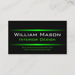 Two Green Stripes Professional Business Card