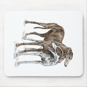 Two Greyhound Friends Dog Art Mouse Mat