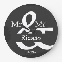 Two Groom Mr And Mr Personalised Faux Chalkboard