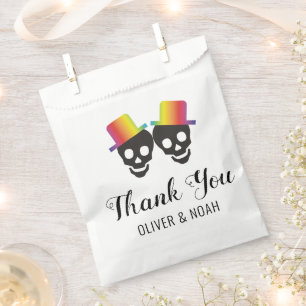 Two grooms and confetti Thank You gay wedding  Favour Bags