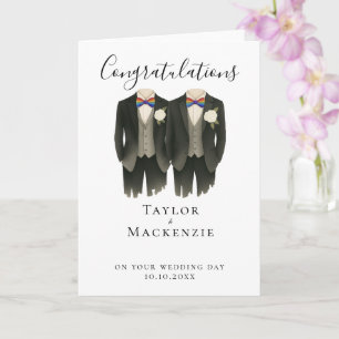 Two Grooms Congratulations on Your Wedding Day Card