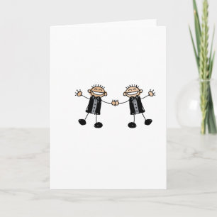 Two Grooms Dancing Happy Card