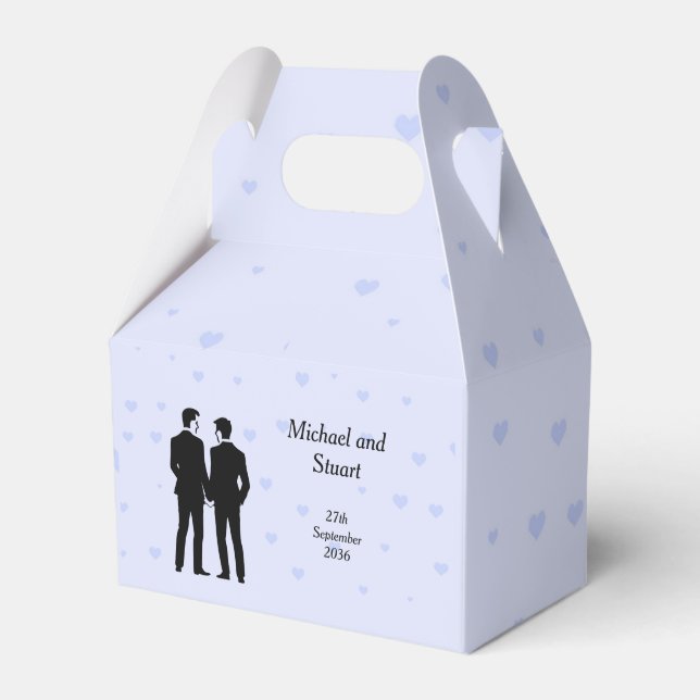 Two Grooms Favour Box (Front Side)