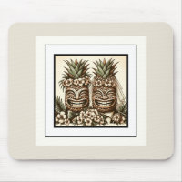 Two Grooms Gay Pineapple Tiki Head Retro Wedding