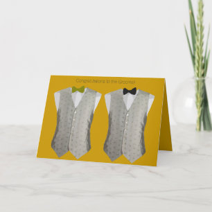 Two Grooms Gay Wedding Day Card