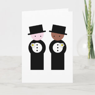 Two grooms one caucasian card