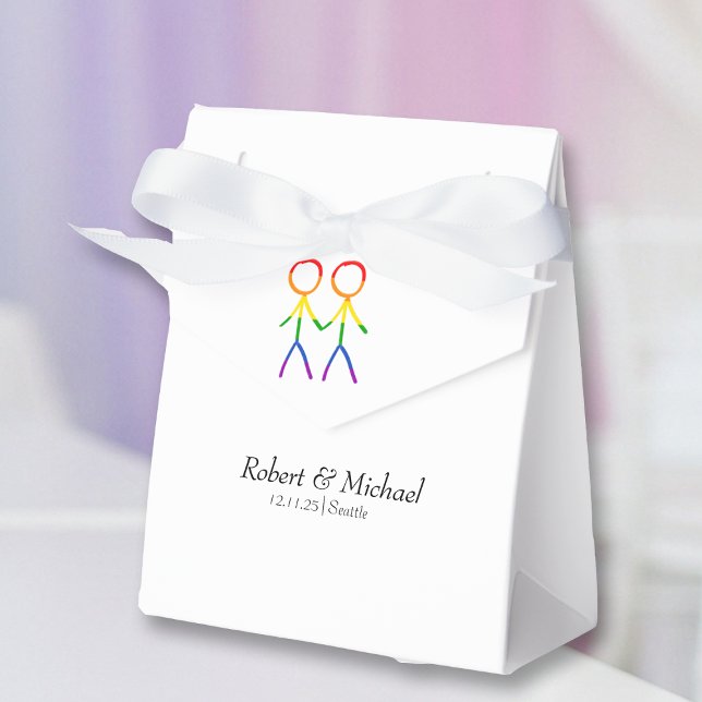 Two Grooms Rainbow Love Favour Box (Creator Uploaded)