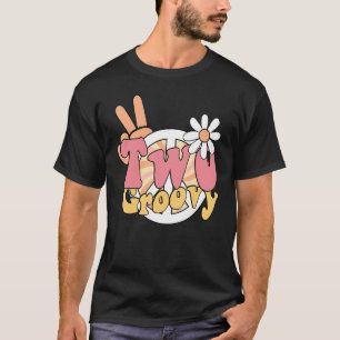 Two Groovy Birthday Boho Party Outfit 2nd Girls Bi T-Shirt
