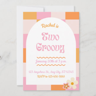 Two Groovy Birthday Invitation