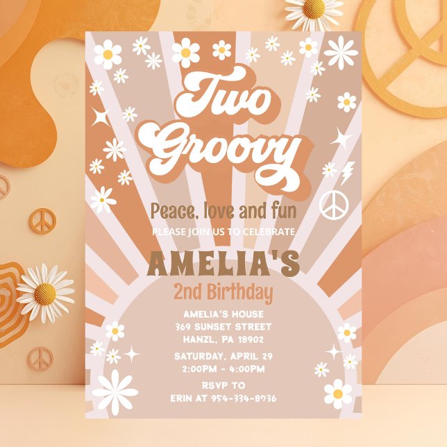 Two groovy birthday invitation (Creator Uploaded)