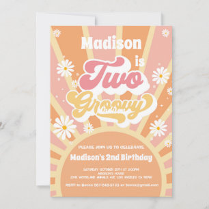 Two Groovy Birthday Invitation