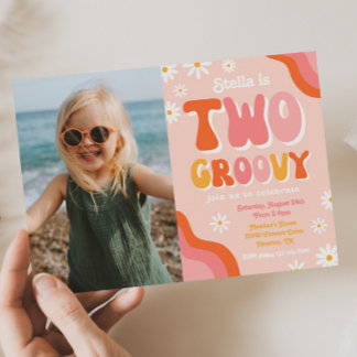 Two Groovy Birthday Invitation | Groovy Invitation