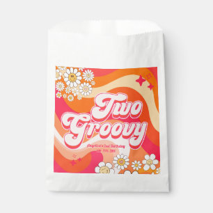 Two Groovy Colorful Girly Birthday  Favour Bags