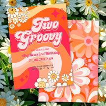 Two Groovy Colourful Girly Birthday