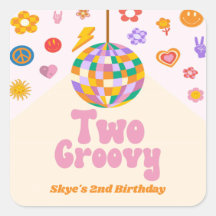 Two Groovy Disco Ball 2nd Birthday Party Favour