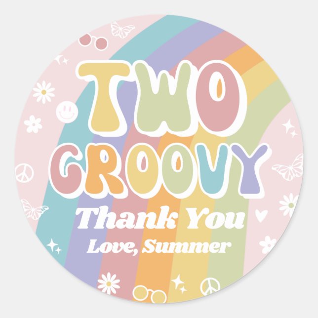 Two Groovy Favour Tags | Groovy Favours (Front)