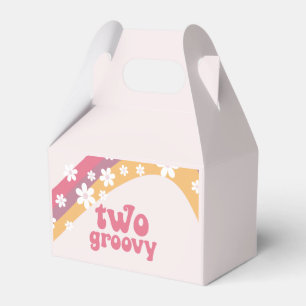 Two Groovy Hippie Daisy boho Rainbow Favour Box
