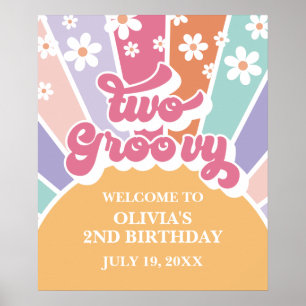  Two Groovy Rainbow Sunshine daisy Foam Board Poster