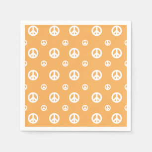 Two Groovy Retro Boy peace sign birthday Paper Pla Napkin