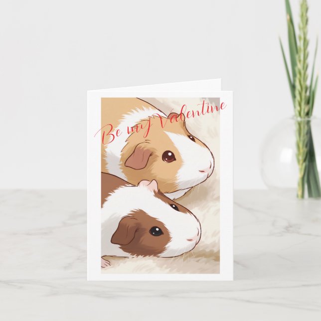Two Guinea Pigs Valentine's Day card (Front)