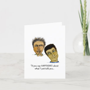 Two Guys Keeping a Secret Card