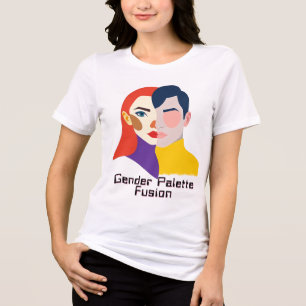 Two Halves, One Whole: Gender Fluid Art Tri-Blend Shirt