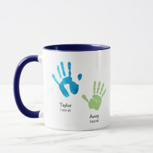 Two handprints We love you, Mommy! Custom Mug