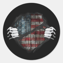 Two Hands Ripping Revealing Flag Customised