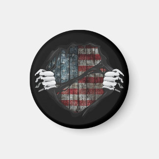 Two Hands Ripping Revealing Flag Customised Magnet