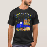 Two Hanukkah Pomeranians On Pickup Truck With Meno T-Shirt<br><div class="desc">Two Hanukkah Pomeranians On Pickup Truck With Menorah Lover</div>