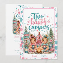 Two Happy Campers Twin Girls' Birthday Party