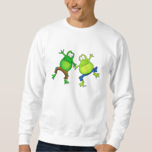 Two Happy Jumping Frog Buddies Sweatshirt