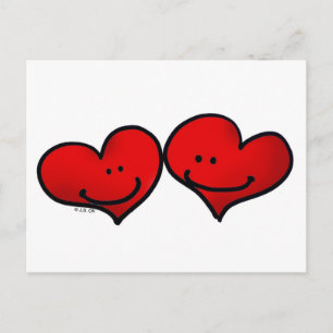 Two harts in love postcard