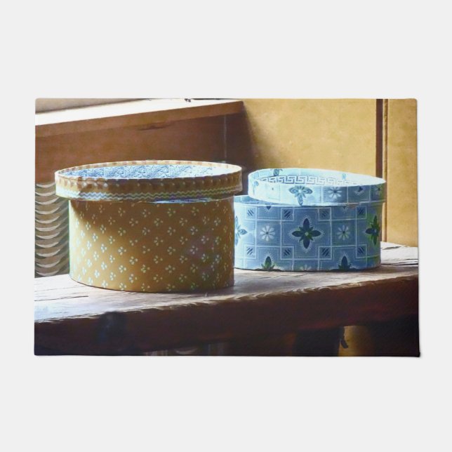 Two Hat Boxes Doormat (Front)