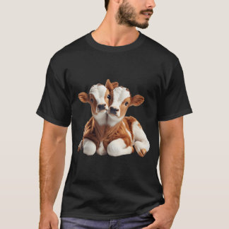 Two Headed Calf Cute Baby Cow  T-Shirt