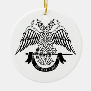 Two-headed eagle as Masonic symbol Ceramic Tree Decoration