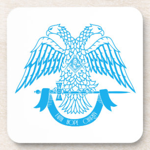 Two-headed eagle as Masonic symbol Coaster
