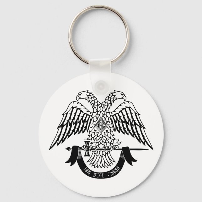 Two-headed eagle as Masonic symbol Key Ring (Front)