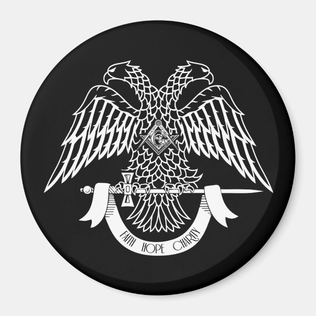Two-headed eagle as Masonic symbol Magnet (Front)