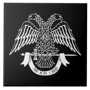 Two-headed eagle as Masonic symbol Tile