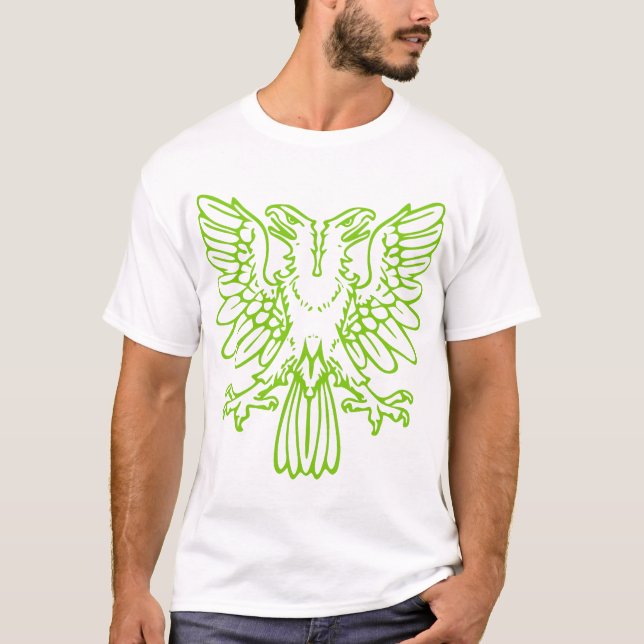 Two Headed Eagle - Martian Green T-Shirt (Front)
